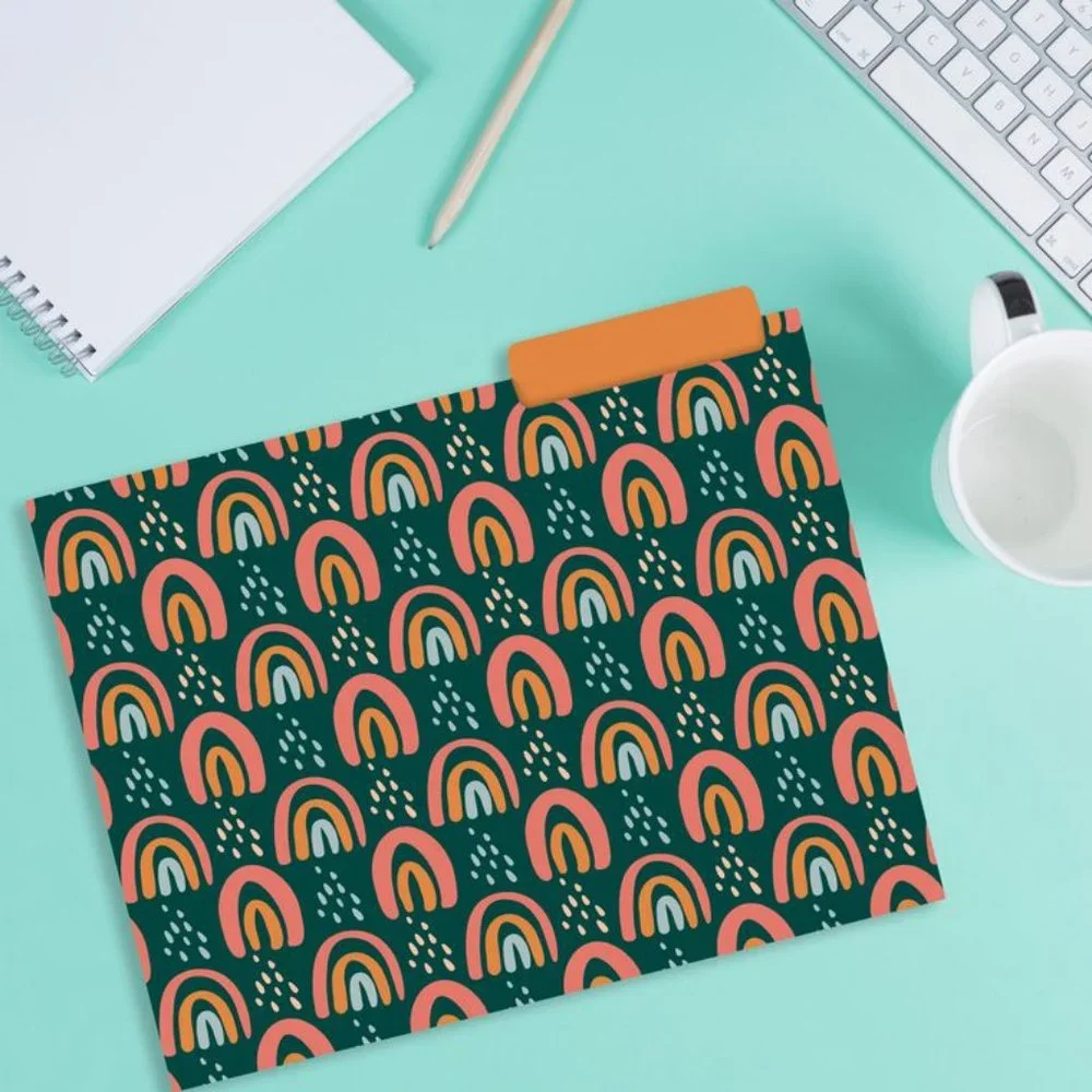 FILE FOLDERS - BOHO STYLE (SET OF 12)